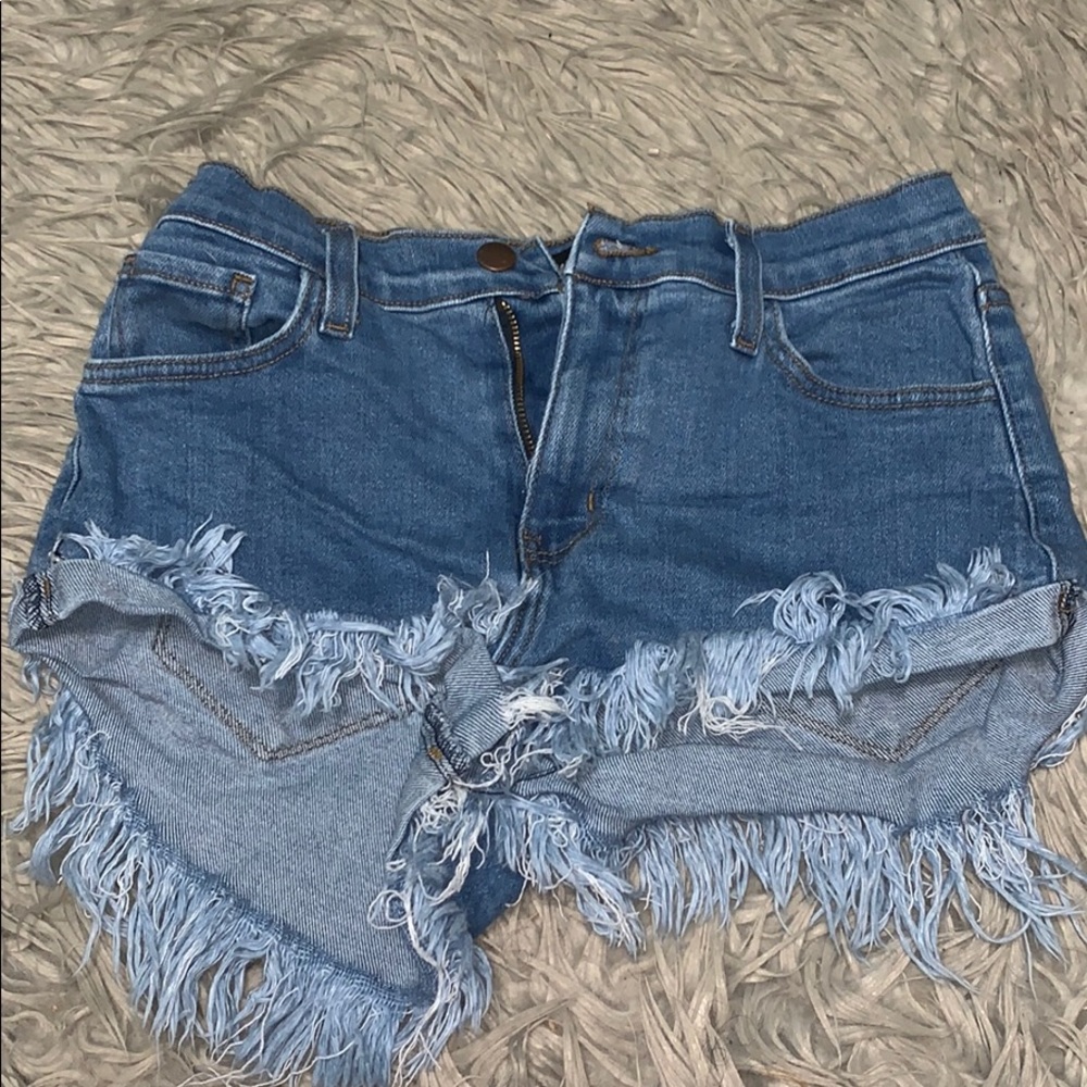 Frayed Jean Shorts